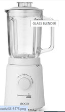 Load image into Gallery viewer, Glass Blender 1000W White 1.5Ltr
