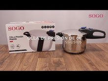 Load and play video in Gallery viewer, Pressure Cooker 6L SOGO