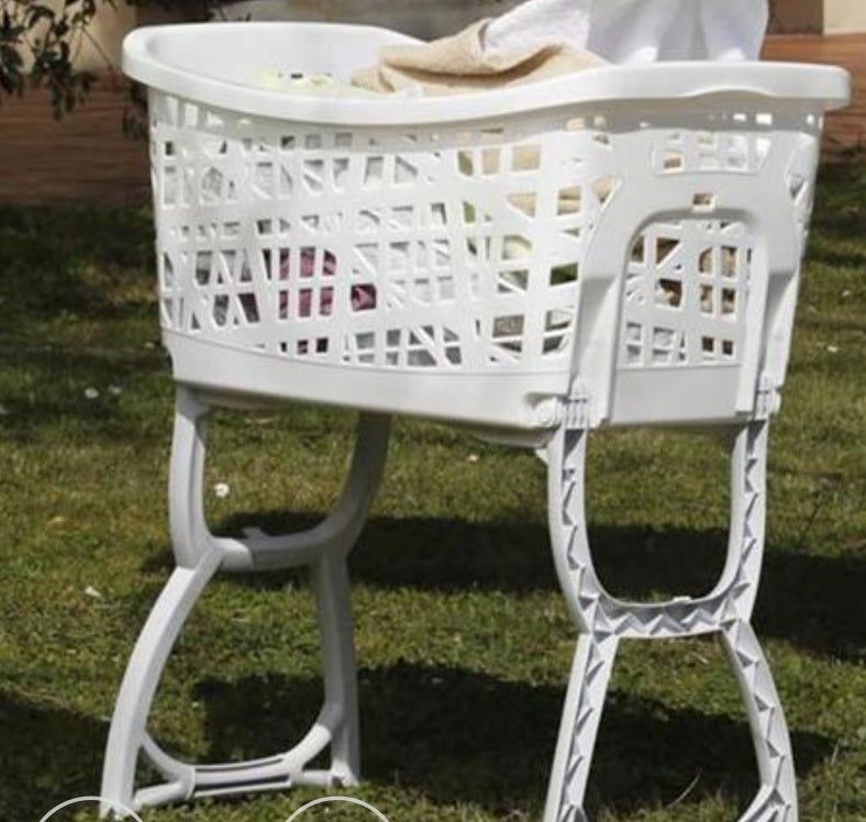 Stand up Laundry Basket White