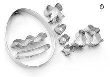 Load image into Gallery viewer, Easter Egg Cookie Cutters Set of 9
