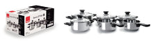 Load image into Gallery viewer, Set 6pcs Cooking Pots S/Steel Optima Line
