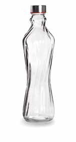 Glass bottle Lazo 1ltr with Stainless Steel cap