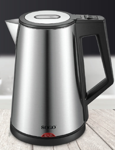 Sogo Kettle Cordless Stainless Steel 1.7L 1830W